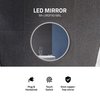 Anzzi 24in Dia. LED Front/Back Lighting Bathroom Mirror With Defogger BA-LMDFX018AL